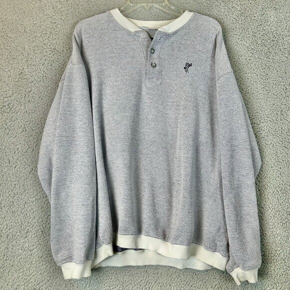 Vintage ASHWORTH 3 Button Pullover Sweater Size XL Made In USA - Picture 1 of 5